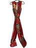 Flying Tomato Floral Red Green Jumpsuit Size S - photo 2