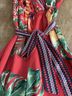 Flying Tomato Floral Red Green Jumpsuit Size S - photo 5