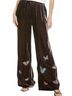 Johnny Was 100% Silk Floral Brown Casual Pants Size XXL - photo 1