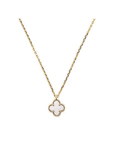 Van Cleef & Arpels Sweet Alhambra Pendant Necklace 18K Yellow Gold and Mother of Pearl (view 1)