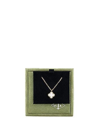 Van Cleef & Arpels Sweet Alhambra Pendant Necklace 18K Yellow Gold and Mother of Pearl (view 2)