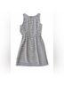 J.Crew 100% Silk Stripes White Blue Casual Dress Size 0X - photo 6