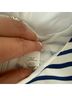 J.Crew 100% Silk Stripes White Blue Casual Dress Size 0X - photo 4