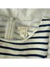 J.Crew 100% Silk Stripes White Blue Casual Dress Size 0X - photo 3