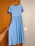 Shein Floral Blue Casual Dress Size L - photo 7