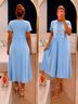 Shein Floral Blue Casual Dress Size L - photo 3