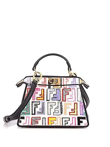 Fendi Peekaboo ISeeU Bag Embroidered Zucca Canvas Petite (view 1)