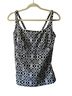 Lands' End Print Black White Swimsuit Top Size 14 - photo 1