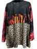 Calessa Animal Print Multi Color Button-Down Shirt Size 1X - photo 4