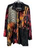 Calessa Animal Print Multi Color Button-Down Shirt Size 1X - photo 1