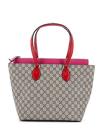Gucci Linea A Zip Tote GG Coated Canvas and Leather Medium (view 1)