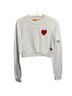 Aviator Nation Hearts White Red Sweatshirt Size S - photo 1