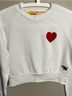 Aviator Nation Hearts White Red Sweatshirt Size S - photo 4