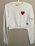Aviator Nation Hearts White Red Sweatshirt Size S - photo 7