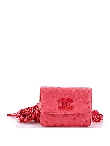 Chanel My Everything Flap Card Holder Belt Bag Quilted Caviar (view 1)