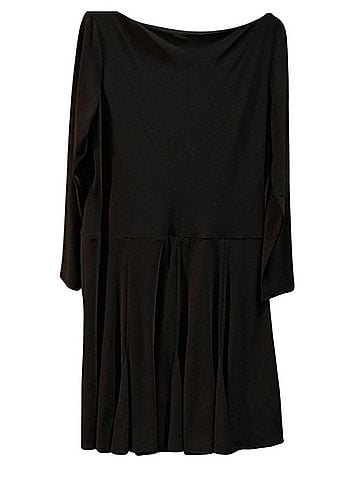 Chaps Classic Black Long Sleeve Dress Casual Dress (view 2)
