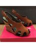 Anthropologie Print Brown Blue Wedges Size 9 - photo 3
