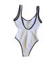 No Boundaries White Black One Piece Swimsuit Size S - photo 2