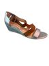 Nanette Lepore Silver Brown Wedges Size 9 1/2 - photo 1