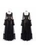 Dolls Kill 100% Polyester Solid Black Casual Dress Size XS - photo 4