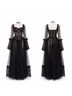 Dolls Kill 100% Polyester Solid Black Casual Dress Size XS - photo 3