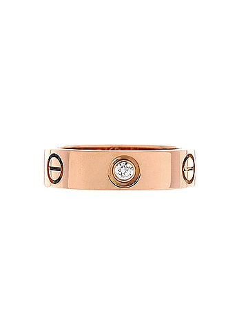 Cartier Love 3 Diamonds Band Ring 18K Rose Gold with Diamonds (view 1)