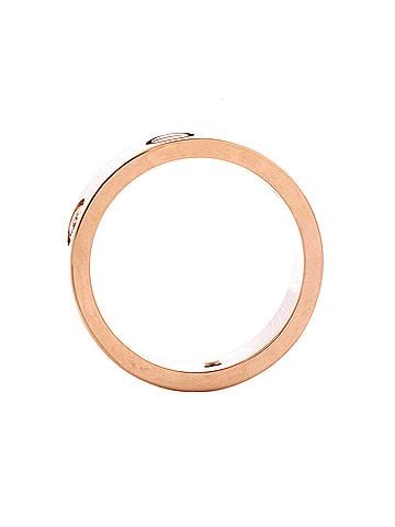 Cartier Love 3 Diamonds Band Ring 18K Rose Gold with Diamonds (view 2)