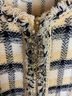 St. John Plaid Yellow Black Blazer Size 12 - photo 5