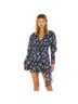 Saylor 100% Polyester Floral Purple Blue Cocktail Dress Size M - photo 1