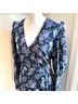 Saylor 100% Polyester Floral Purple Blue Cocktail Dress Size M - photo 3