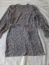 H&M Animal Print Black White Wool Dress Size S - photo 7