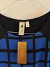 Needle & Thread 100% Polyester Checkered-gingham Blue Black Casual Dress Size L - photo 3