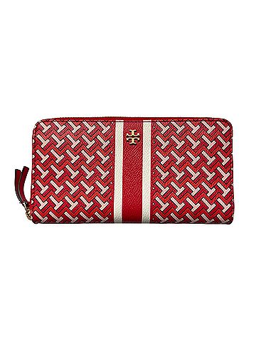 Tory Burch T Zag Zip Monogram Large Continental Leather Wallet (view 1)