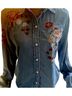 STETSON 100% Cotton Blue Long Sleeve Button-Down Shirt Size M - photo 4