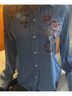 STETSON 100% Cotton Blue Long Sleeve Button-Down Shirt Size M - photo 10