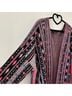 metaphor Aztec Or Tribal Print Black Pink Gray Cardigan Size XL - photo 5