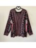 metaphor Aztec Or Tribal Print Black Pink Gray Cardigan Size XL - photo 6