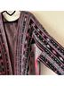 metaphor Aztec Or Tribal Print Black Pink Gray Cardigan Size XL - photo 4
