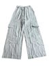 Hevron Blue Cargo Pants Size 8 - photo 1