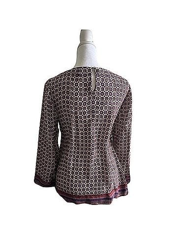 J.Crew Collection Cafe Dot Disk Capri Silk 3/4 Sleeve Blouse (view 2)