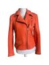 Theory 100% Leather Solid Orange Leather Jacket Size M - photo 1