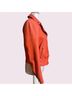 Theory 100% Leather Solid Orange Leather Jacket Size M - photo 4