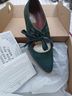 American Duchess 100% Leather Green Heels Size 7 - photo 4