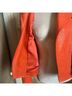 Theory 100% Leather Solid Orange Leather Jacket Size M - photo 6