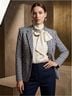 J.Crew 100% Polyester Graphic Blue White Blazer Size L - photo 4