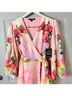 Boston Proper 95% Polyester 5% Spandex 100% Polyester Floral Multi Color Cocktail Dress Size M - photo 3