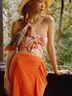 Maeve 100% Polyester Orange Formal Skirt Size 14 - photo 13