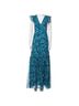 Erdem Floral Blue Cocktail Dress Size 2 - photo 1