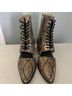 Free People Snake Print Multi Color Ankle Boots Size 6 - photo 4