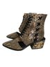 Free People Snake Print Multi Color Ankle Boots Size 6 - photo 1